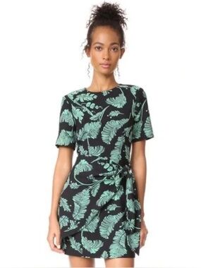 Cinq á Sept Bia Leaf Print Dress (Size 0)